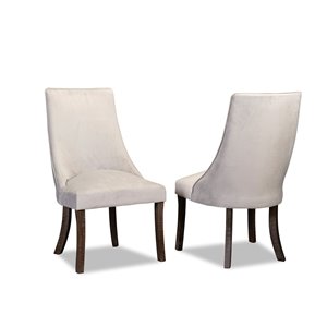 HomeTrend Dandelion Soft Grey Side Chairs (Set of 2)