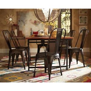 Homelegance Amara Contemporary Amara rust Metal Side Chairs (Set of 4)