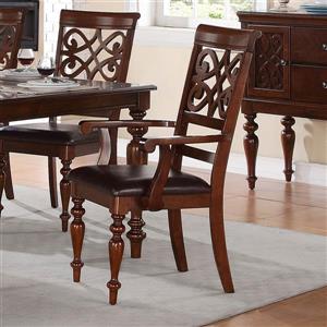Homelegance Creswell Traditional Dark Brown Arm Chairs (Set of 2)