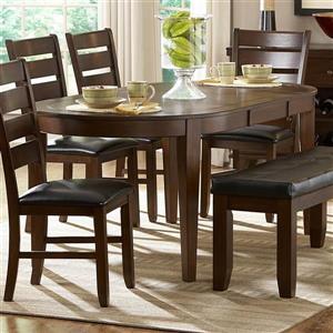 Homelegance Ameillia Dark oak Composite Extending Dining Table