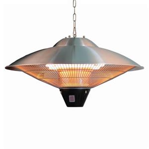 AZ Patio Heater 22-in Silver Stainless Steel 5,118 BTU 120 Volt Stainless Steel Electric Patio Heater