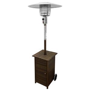 AZ Patio Heater 41000-BTU Mocha Steel Floorstanding Liquid Propane Patio Heater