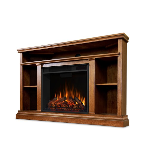 Real Flame 50.75-in W Oak LED Electric Fireplace