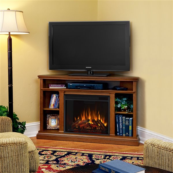 Real Flame 50.75-in W Oak LED Electric Fireplace
