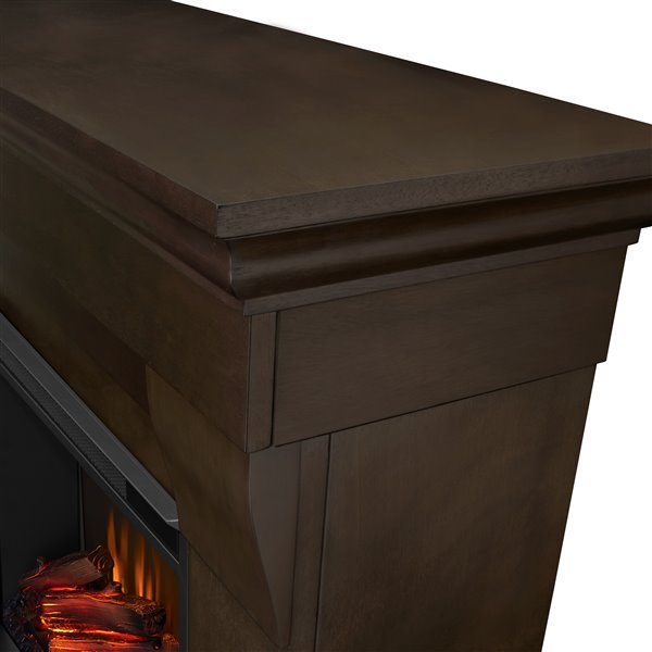 Real Flame 40.9-in W Dark Walnut LED Electric Fireplace