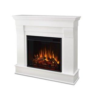 Real flame Château 41-in Infrared Electric Fireplace in White