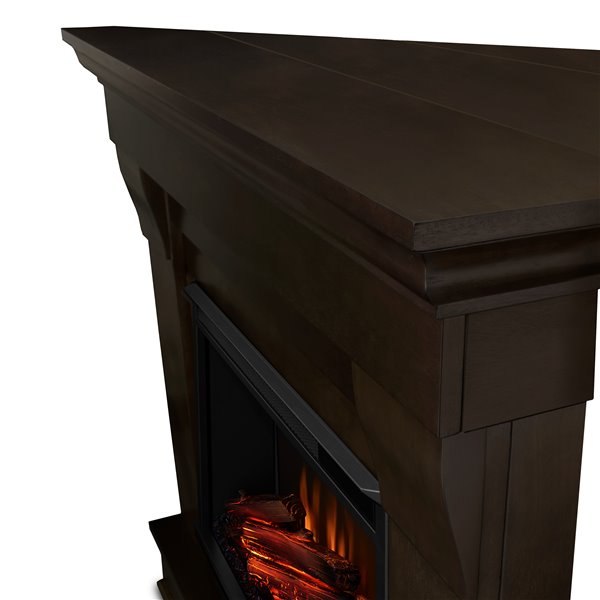 Real Flame 40 9 In W Dark Walnut Led Electric Fireplace 5950e Dw