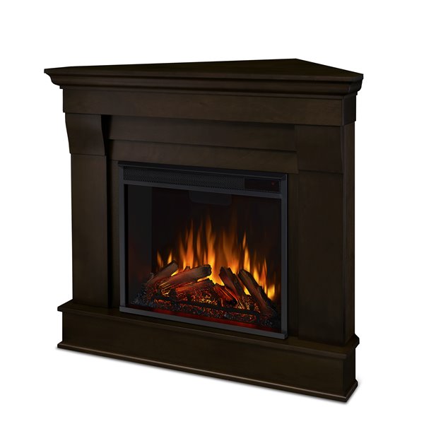 Real Flame 40 9 In W Dark Walnut Led Electric Fireplace 5950e Dw