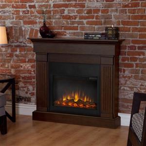 Real Flame Crawford 47.5-in Infrared Electric Fireplace in Chestnut Oak