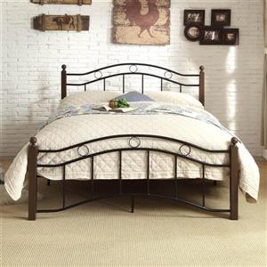 HomeTrend Averny Black/Brown Full Platform Bed