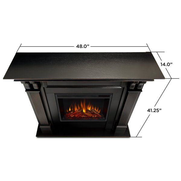 Foyer électrique Real Flame à ventilateur forcé, 48,3 po, noir patiné