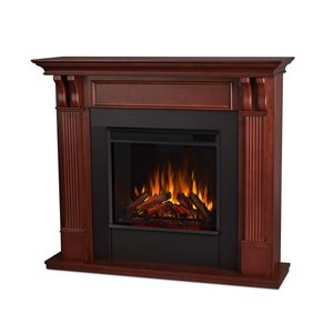 Real Flame 48.03-in W Mahogany Fan Forced Electric Fireplace