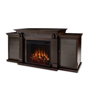 Real Flame Calie 67-in Infrared Electric Fireplace Media Console in Dark Walnut