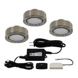 Liteline Corporation LED 4K 12V 2W Matte Nickel 3-Puck Light Kit
