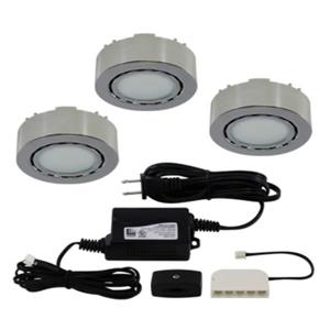 Liteline Corporation LED 3K 12V 2W Chrome 3-Puck Light Kit