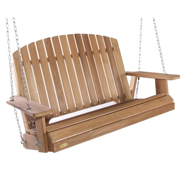 All Things Cedar 74-in x 82-in Natural Pergola Swing Set