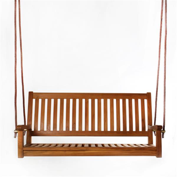 All Things Cedar 26-in x 54-in Brown Teak Swing