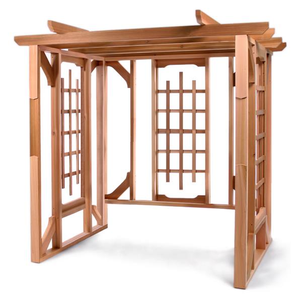 All Things Cedar 74-in x 82-in x 72-in Cedar Pergola