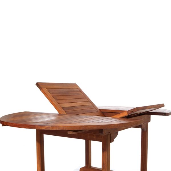 All Things Cedar Teak Oval Extension Table - 48-in