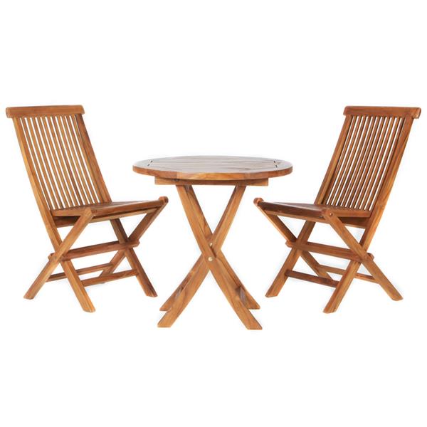 All Things Cedar 3 Pc Bistro Folding Chair Set Ts26 Rona - Wood Patio Furniture Victoria Bc