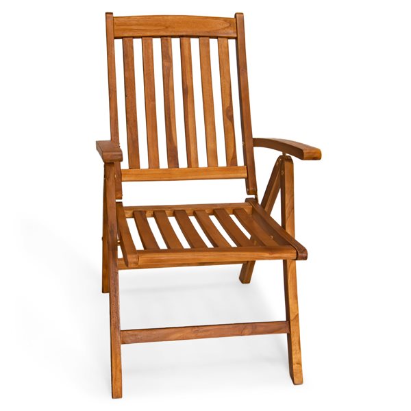 All Things Cedar 24 In X 26 In X 42 In Outdoor Teak Folding Arm Chair   330033799 AlternateImage2 L 