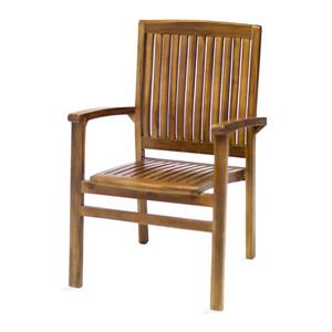 All Things Cedar Stackable Teak Dining Chair