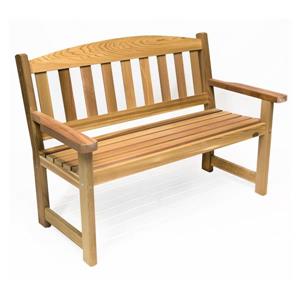 All Things Cedar 52-in x 23-in x 35-in Western Red Cedar Garden Bench