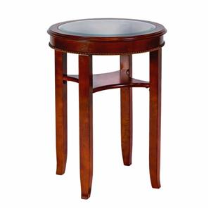 All Things Cedar 18-in x 18-in x 24.5-in Glass Tea Table