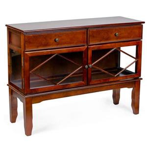 All Things Cedar Classic Accent 40-in Cherry and Brown Wood Buffet Console Table