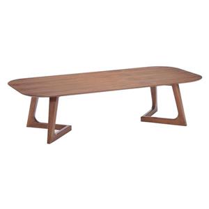 Table basse en bois Park West de Zuo Modern, 59 po x 26,8 po x 15 po, bois brun