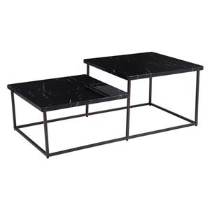 Zuo Modern Stanton Bi-Level Coffee Table - 48.8-in x 24.8-in x 17.7-in - Black