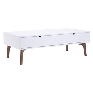 Zuo Modern Padre Coffee Table - 2 Drawers - 47-in x 23.6-in x 15.7-in - White