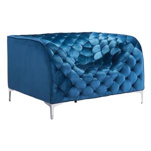 Zuo Modern Providence Accent Chair - 45.5-in x 36.5-in x 28-in - Blue