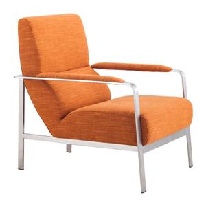 Zuo Modern 26-in x 31.5-in x 33.5-in Orange Jonkoping Arm Chair