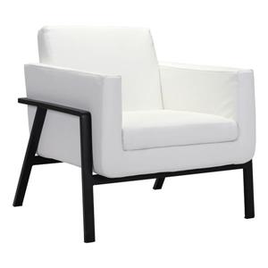 Zuo Modern 31.1-in x 29.7-in x 32.7-in White Homestead Lounge Chair