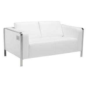 Canapé Thor de Zuo Modern, 56 po x 34 po x 27 po, simili-cuir, blanc
