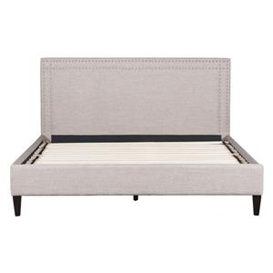 Base de lit Renaissance de Zuo Modern, très grand lit, 79,1 po x 87 po x 46,9 po, gris