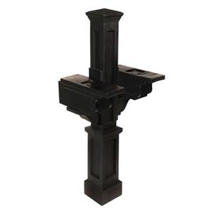 Mayne Rockport In Ground Double Mailbox Post 2-ft - Black
