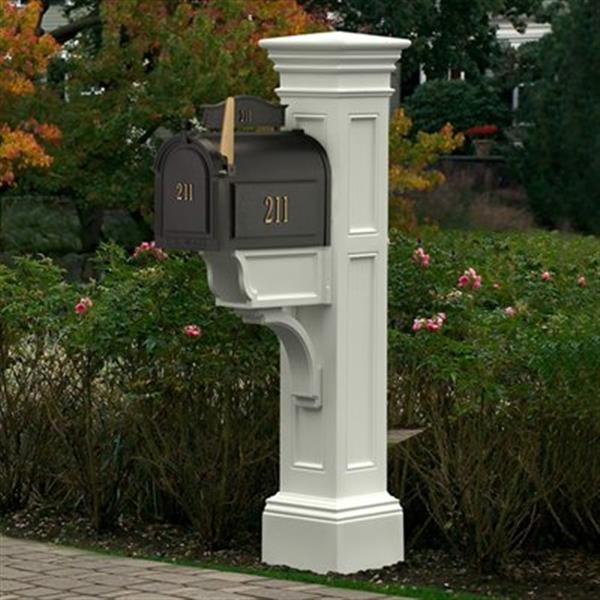 Mayne Estate Liberty 2.5-ft White In Ground Mailbox Post
