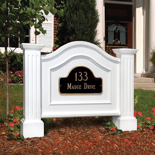 Mayne Nantucket Address Sign - White