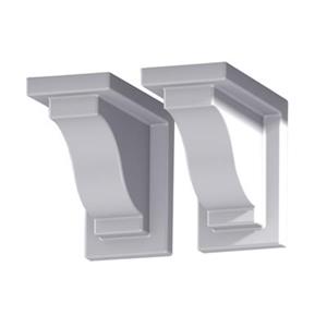 Mayne 8.5-in Yorkshire Decorative Supports 2-Pack - White