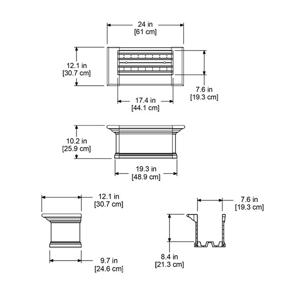 Mayne Yorkshire 2-ft White Window Box,