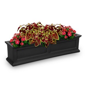 Mayne Fairfield 4-ft Self-Watering Black Window Box