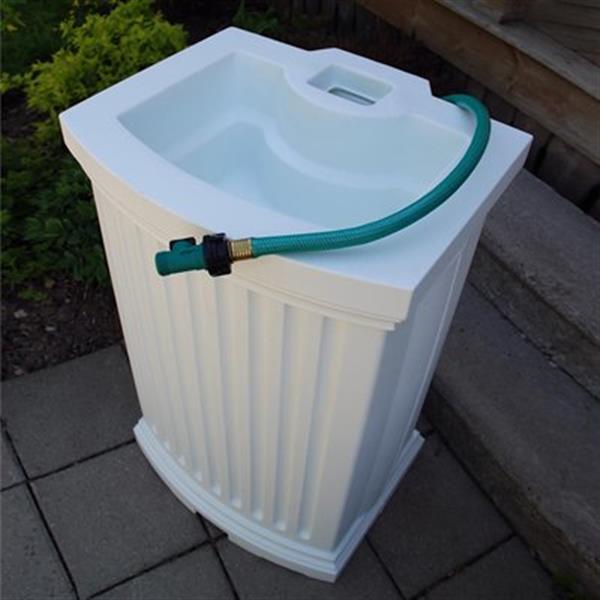 Mayne Madison Rectangle Rain Catcher Planter - White