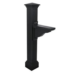 Mayne Manchester 2-ft Black In Ground Mailbox Post