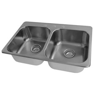 Acri-tec Industries 20.75-in x 31.25-in x 7-in Stainless Steel Double Basin Kitchen Sink