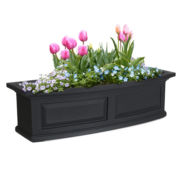 Mayne Nantucket 3-ft Window Flower Box - Black