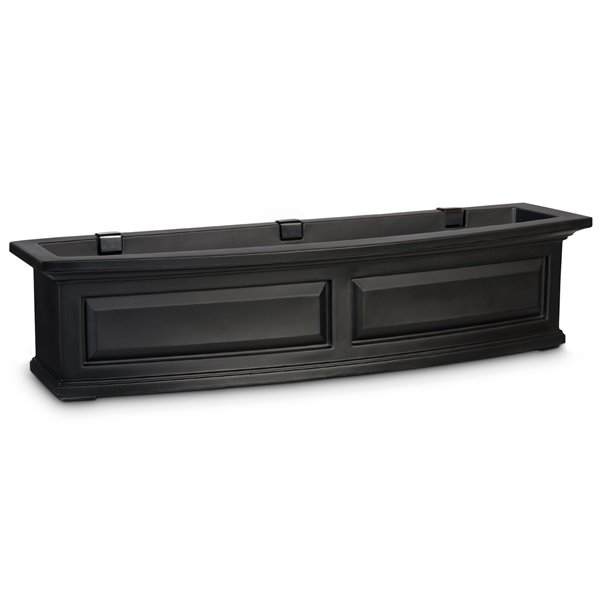 Mayne Nantucket 4-ft Window Flower Box - Black