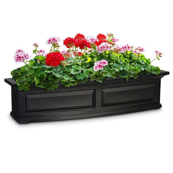 Mayne Nantucket 4-ft Window Flower Box - Black