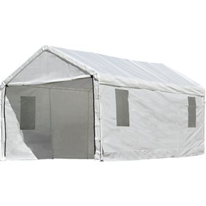 ShelterLogic Outdoor Canopy Window Enclosure Kit - 10-ft x 20-ft - White